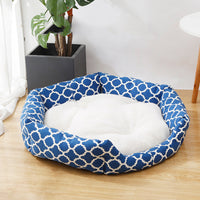 HKM-7426109 Cozy Deerskin Velvet Pet Nest for Medium to Large Dogs - Washable and Durable