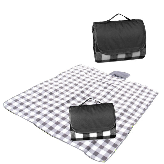 HKM-742611 Large Waterproof Picnic Mat - Thick, Roll-Up, Padded Outdoor Blanket for Beach and Outdoor Use