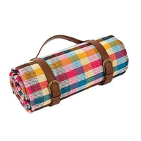 HKM-742611 Large Waterproof Picnic Mat - Thick, Roll-Up, Padded Outdoor Blanket for Beach and Outdoor Use