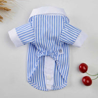 HKM-7426237 Couples Spring/Summer Breathable Pet Outfit - Sky Blue Shirt & Skirt Set
