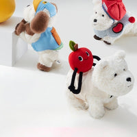 HKM-7427517 West Highland Plush Puppy Dog Outfit Set with Scarf and Tricorn Hat