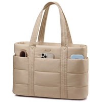 HKM-742803 Lightweight Multi-Pocket Puffer Laptop Tote Bag for 15.6 and 17.3 Inch Computers
