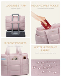 HKM-742803 Lightweight Multi-Pocket Puffer Laptop Tote Bag for 15.6 and 17.3 Inch Computers