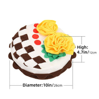 HKM-7428669 Soft Polar Fleece Dog Birthday Cake Sniffing Pad with Suction Cup and Washable Design