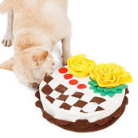 HKM-7428669 Soft Polar Fleece Dog Birthday Cake Sniffing Pad with Suction Cup and Washable Design