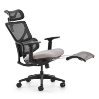 HKM-742867 Customisable Ergonomic Mesh Swivel Office Chair with Adjustable Footrest and Memory Foam Seat