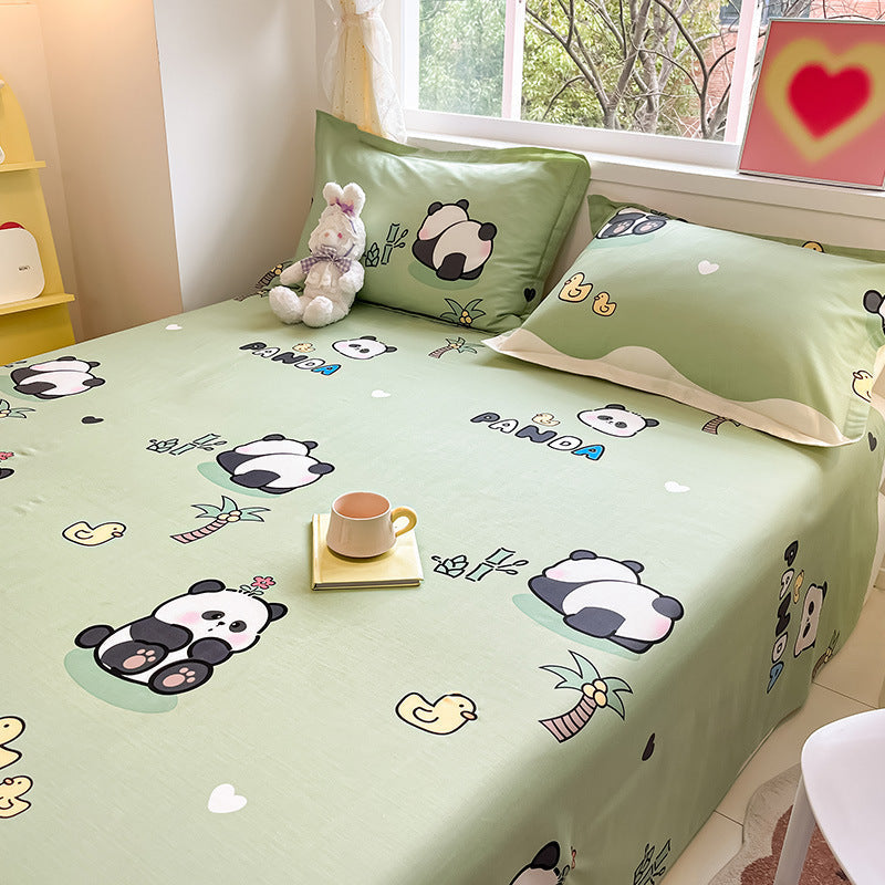 HKM-743059 Cotton Floral Bed Sheet Set in Pastoral Design - Various Sizes