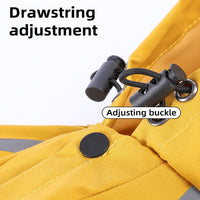 HKM-7431101 Waterproof Dog Raincoat with Hood, Reflective Straps, Leash Hole for Small and Medium Dogs