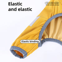 HKM-7431101 Waterproof Dog Raincoat with Hood, Reflective Straps, Leash Hole for Small and Medium Dogs