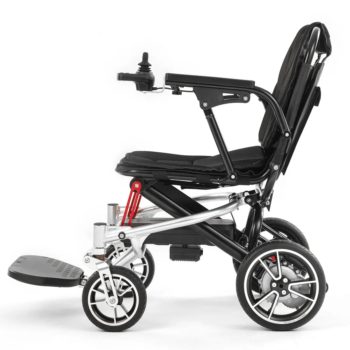 HKM-743123 Lightweight Foldable Electric Wheelchair with 24V Lithium Battery and Dual Brushless Motors
