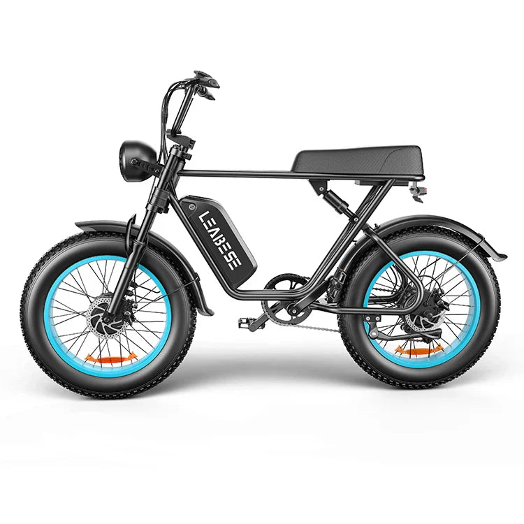 HKM-743187 48V 2000W Electric Hybrid Mountain Bike with 7-Speed Gears and 20" Fat Tires