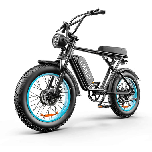 HKM-743187 48V 2000W Electric Hybrid Mountain Bike with 7-Speed Gears and 20" Fat Tires