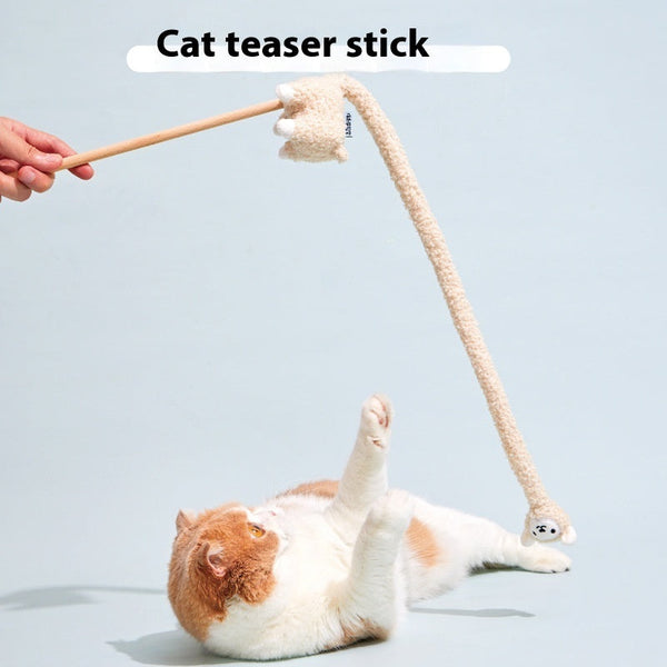 HKM-7432893 Interactive Plush Alpaca Cat Teaser Toy with Cat Sound Effect