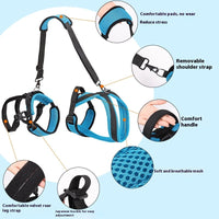 HKM-7433405 Durable Polyester Blue Pet Hand Holding Rope for Dogs