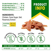HKM-7433661 All-Natural Chicken Jerky Dog Treats - Grain-Free, High Protein, Soft Chews for Dogs
