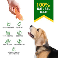 HKM-7433661 All-Natural Chicken Jerky Dog Treats - Grain-Free, High Protein, Soft Chews for Dogs