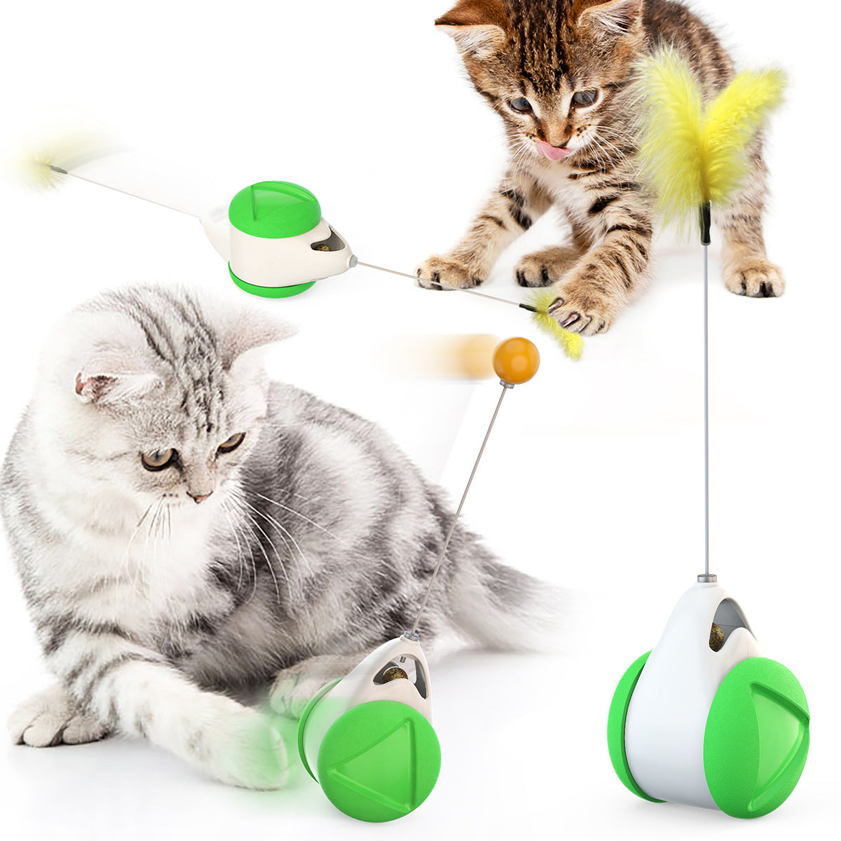 HKM-7434429 Pet Tumbler Teaser Toy in Classic Colors for Cats and Small Pets