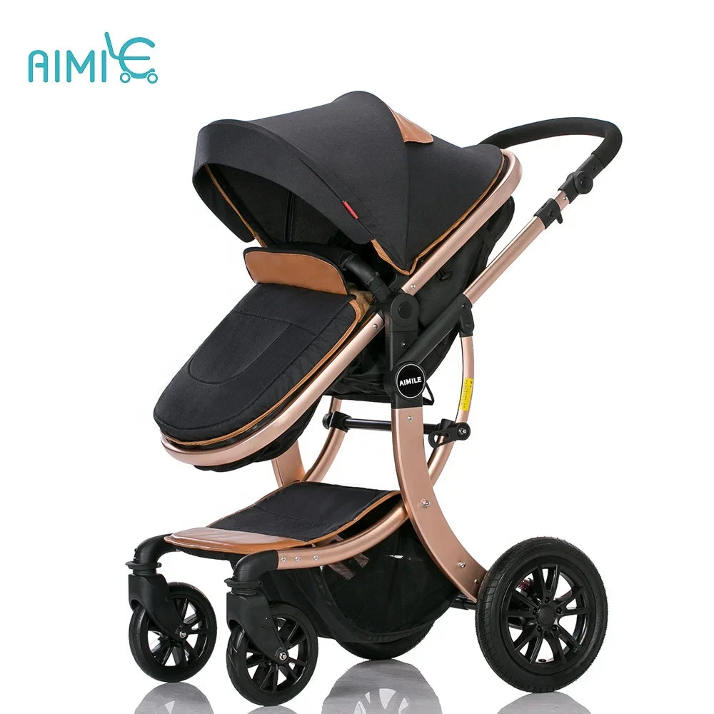 HKM-743443 4-in-1 Luxury Baby Stroller with Versatile Features for Comfort and Convenience