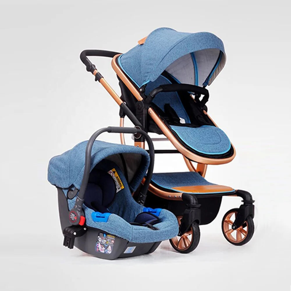 HKM-743443 4-in-1 Luxury Baby Stroller with Versatile Features for Comfort and Convenience