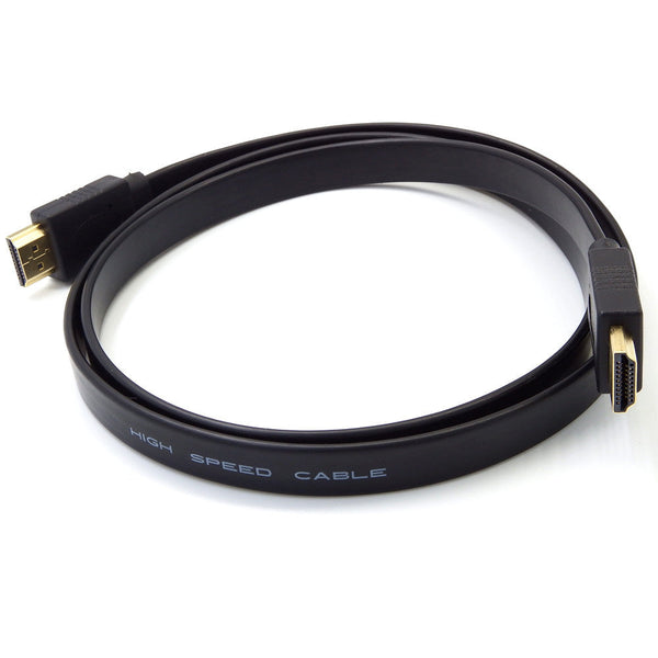 HKM-743443 Full HD HDMI Flat Cable - Male to Male Plug, 30cm for TVs and Set-Top Boxes