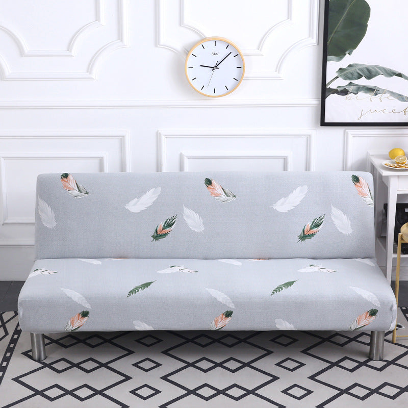 HKM-743635 Striped All-in-One Sofa Cover with Elastic Stay-Put Design and Pillowcases