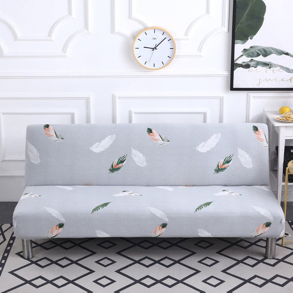 HKM-743635 Striped All-in-One Sofa Cover with Elastic Stay-Put Design and Pillowcases