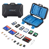 HKM-743635 Waterproof Memory Card Storage Case with Ergonomic Design, Holds 4CF + 8SD + 9TF + SIM Cards - Lightweight & Travel-Friendly