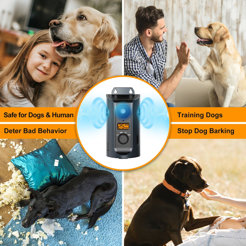 HKM-7436861 Outdoor Intelligent Anti-Barking Device with Multi-Directional Ultrasound, Waterproof IPX5, 15m Range