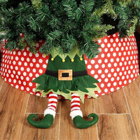 HKM-743699 Christmas Red and White Polka Dot Tree Skirt - 61cm Upper Diameter, 77cm Lower Diameter