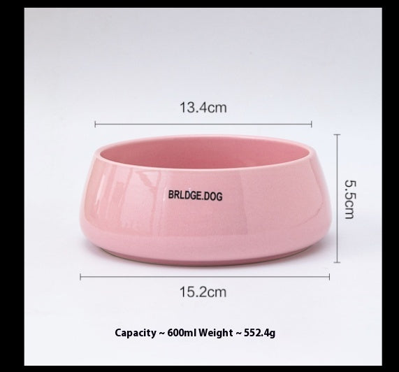 HKM-7437373 Pet Ceramic Drinking Bowl in Various Matte Colors