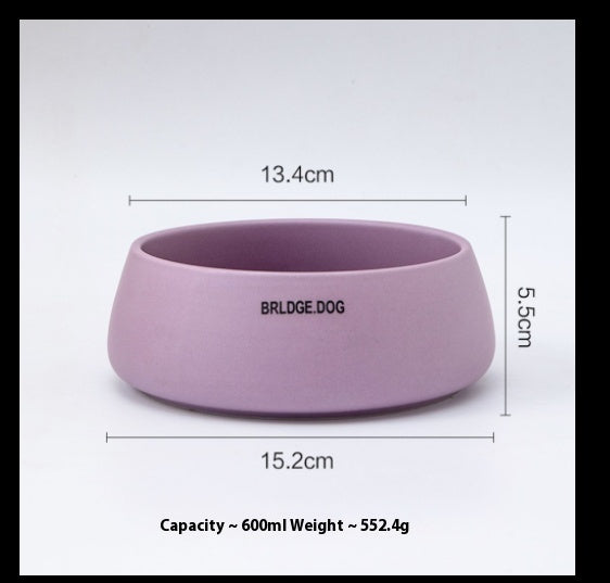 HKM-7437373 Pet Ceramic Drinking Bowl in Various Matte Colors