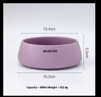 HKM-7437373 Pet Ceramic Drinking Bowl in Various Matte Colors