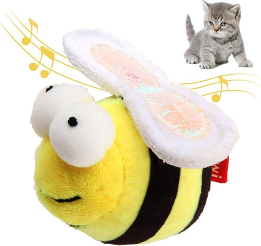 HKM-743763 Interactive Chirping Bee Cat Toy – Motion-Activated Squeaking Companion for Engaging Playtime