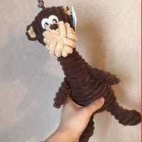 HKM-7438397 Vocal Bite Resistant Plush Monkey Toy for Dogs - Short Plush Material