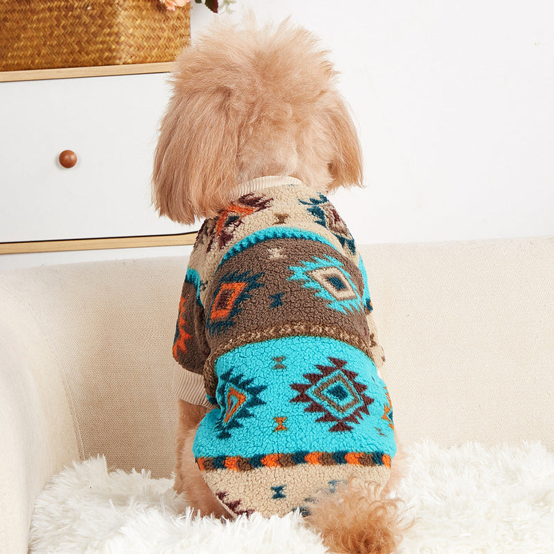 HKM-7438653 Three Special Totem Fleece Sweatshirts for Cats and Dogs in Various Sizes and Colors