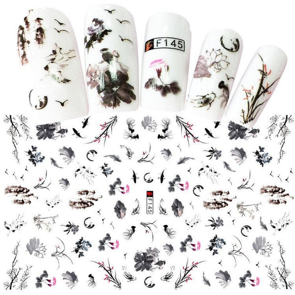 HKM-743891 Multicolor Adhesive Nail Decals - Three-Year Shelf Life Nail Stickers