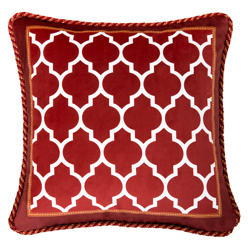 HKM-743955 Plush Geometric Pattern Pillow Cushion for Living Room Decor