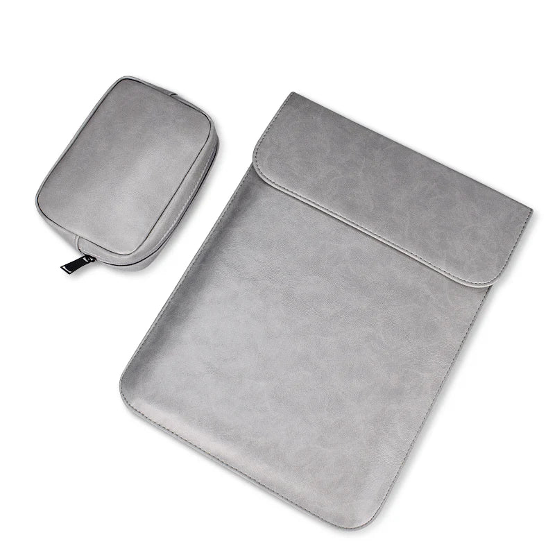 HKM-743955 Premium PU Leather Laptop Sleeve Pouch for MacBook Air/Pro and Retina Models 11-15.4 Inch
