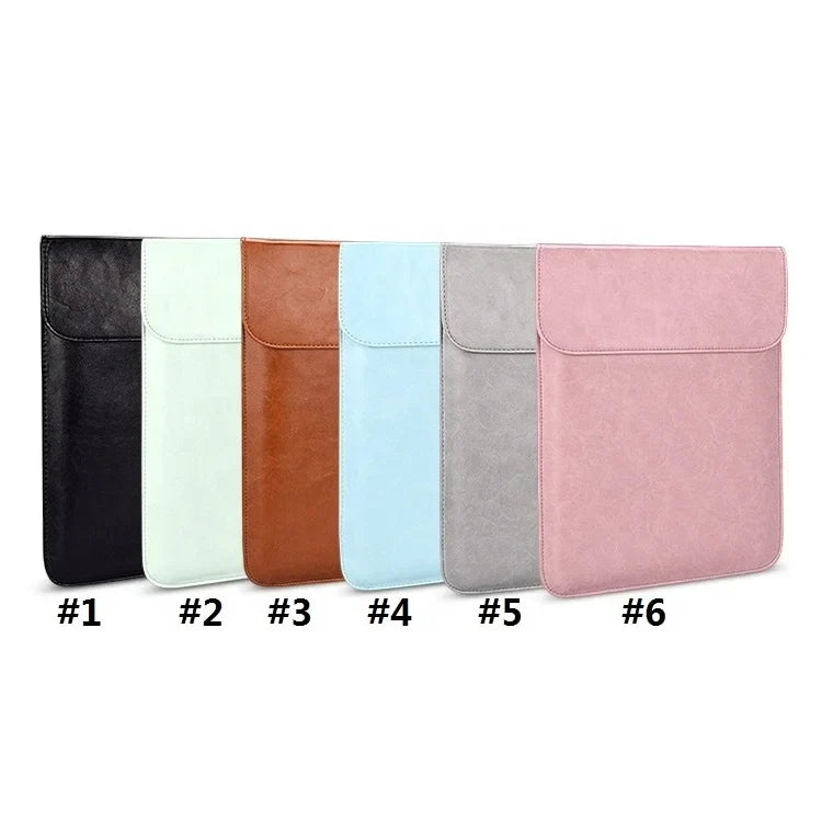 HKM-743955 Premium PU Leather Laptop Sleeve Pouch for MacBook Air/Pro and Retina Models 11-15.4 Inch