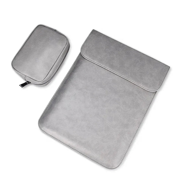 HKM-743955 Premium PU Leather Laptop Sleeve Pouch for MacBook Air/Pro and Retina Models 11-15.4 Inch