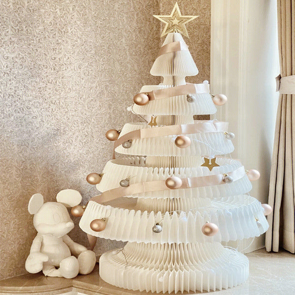 HKM-744019 Christmas Tree Ornament with Acrylic Accessories and Mini White Trees