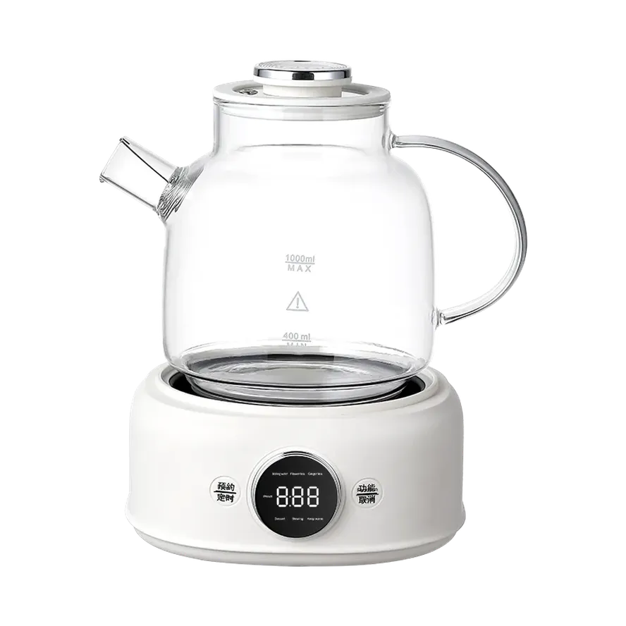 HKM-744019 Digital Intelligent 1L Glass Electric Kettle with Rapid Boil Function