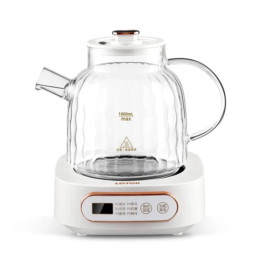 HKM-744019 Digital Intelligent 1L Glass Electric Kettle with Rapid Boil Function