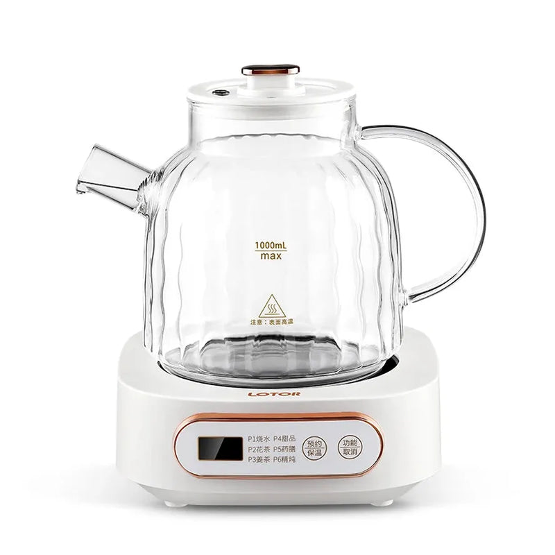 HKM-744019 Digital Intelligent 1L Glass Electric Kettle with Rapid Boil Function