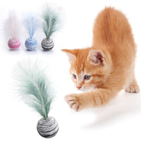 HKM-744019 Starry sky ball plus feather cat toy