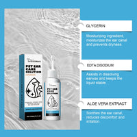 HKM-7441213 Gentle Ear Cleaning Solution for Cats and Dogs ¨C 120ML Ear Wash with Aloe and Jojoba Oil