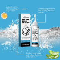 HKM-7441213 Gentle Ear Cleaning Solution for Cats and Dogs ¨C 120ML Ear Wash with Aloe and Jojoba Oil