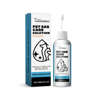 HKM-7441213 Gentle Ear Cleaning Solution for Cats and Dogs ¨C 120ML Ear Wash with Aloe and Jojoba Oil