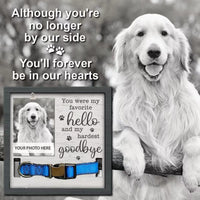 HKM-7441341 Wooden Pet Commemorative Plaque with Dog Collar Photo Frame in Modern Style