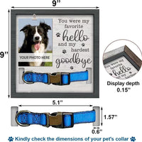 HKM-7441341 Wooden Pet Commemorative Plaque with Dog Collar Photo Frame in Modern Style